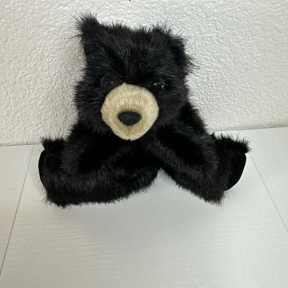 Folkmanis Baby Black Bear Plush Hand Puppet 9